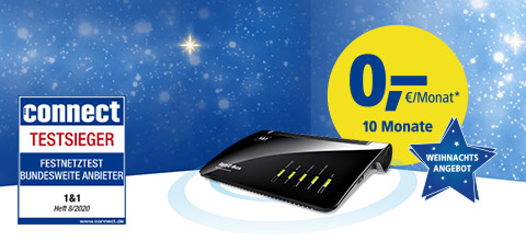 1und1 Weihnachtsaktion Startseite